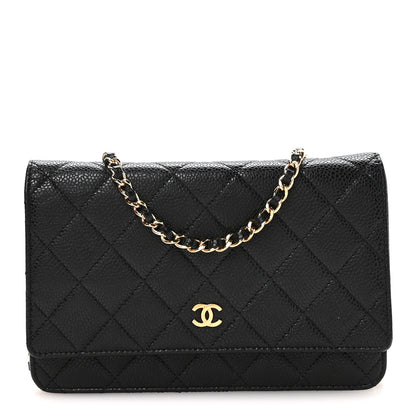 Chanel Caviar Quilted Wallet on Chain WOC Black 1 of 10