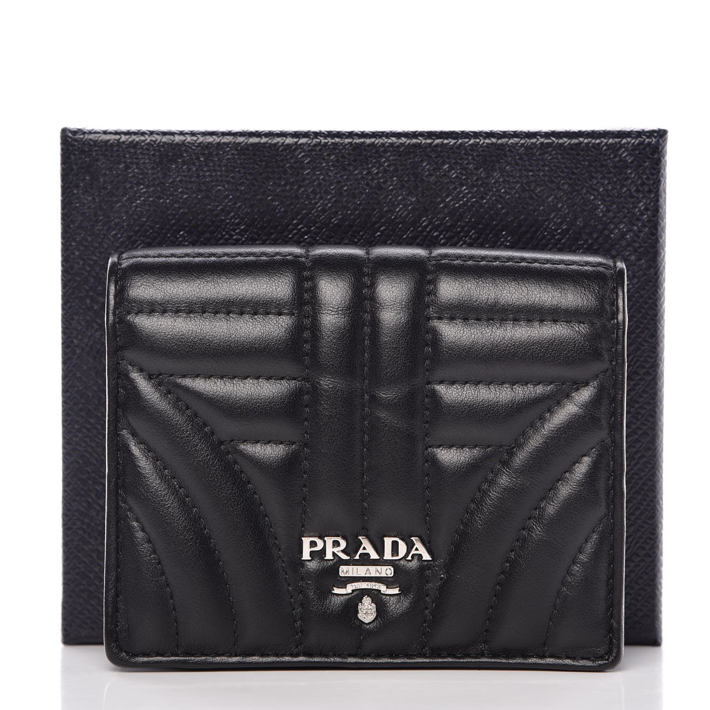 Soft Calfskin Impunture Diagramme Wallet Black