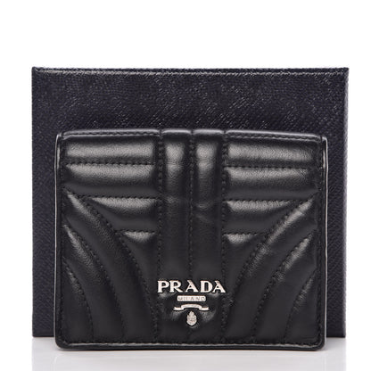 Prada Soft Calfskin Impunture Diagramme Wallet Black 10 of 10