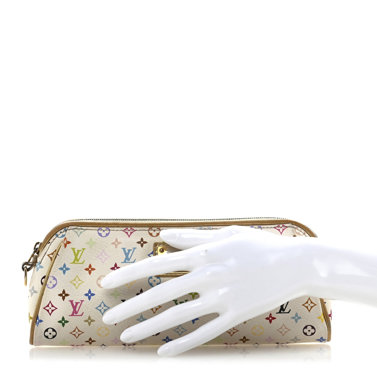 Monogram Multicolor Kate Clutch White