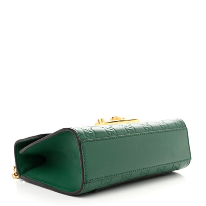 Gucci Guccissima Small Padlock Shoulder Bag Emerald 4 of 15