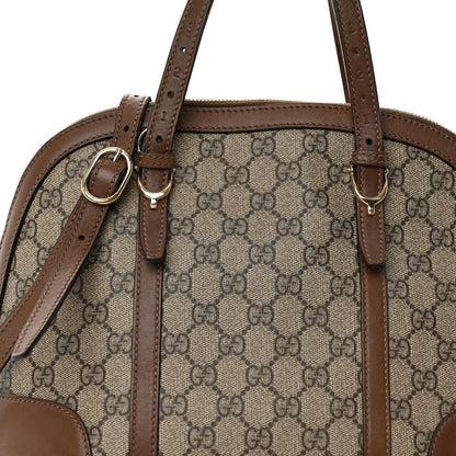 Gucci GG Supreme Monogram Margaux Calfskin Small Nice Top Handle Dome Bag Beige Ebony Acero 8 of 20