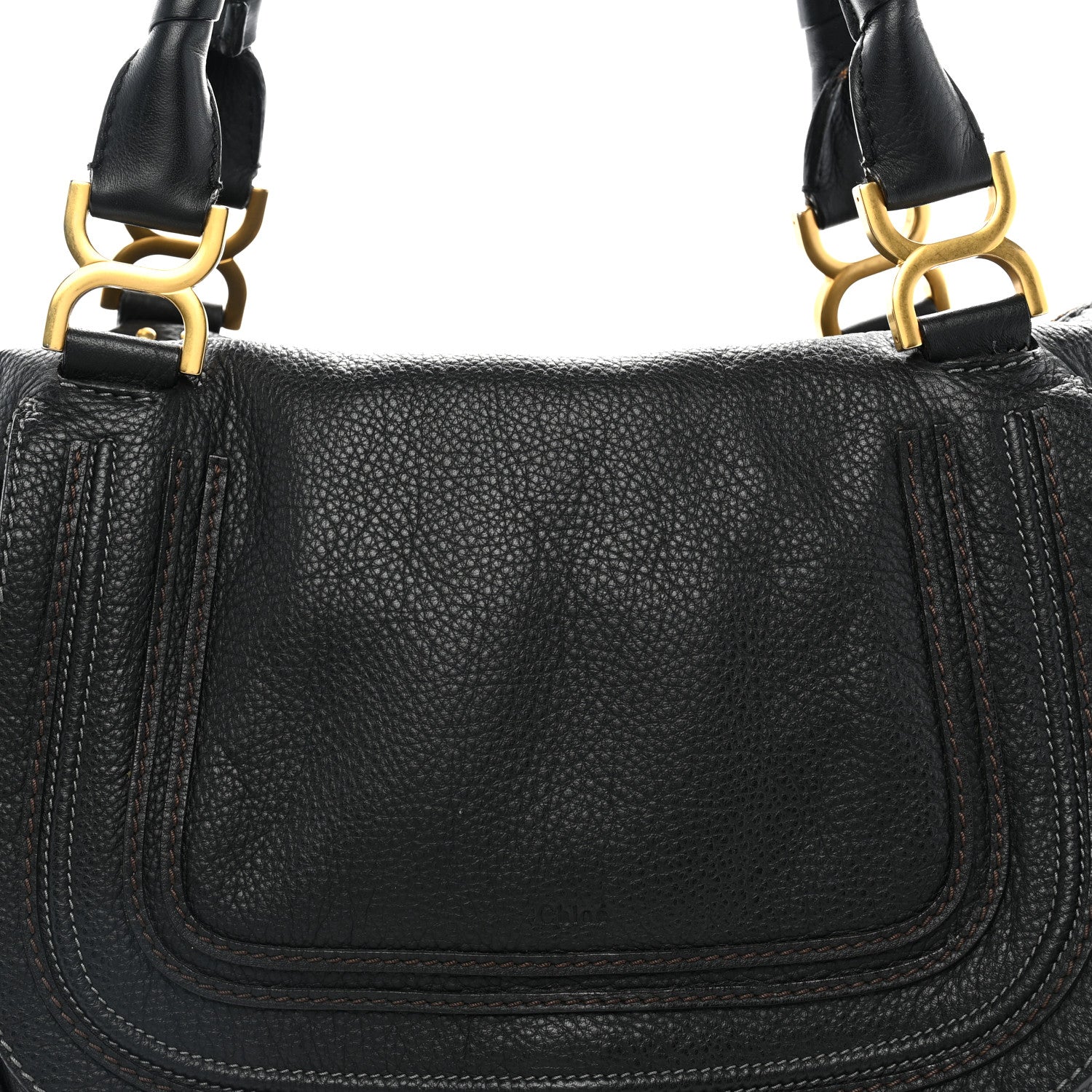 Chloe Calfskin Large Marcie Satchel Black Black 9 of 13