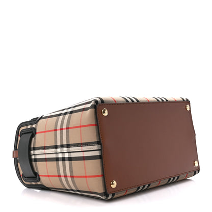 Burberry Calfskin Vintage Check Triple Stud Mini Belt Bag Archive Beige 4 of 12