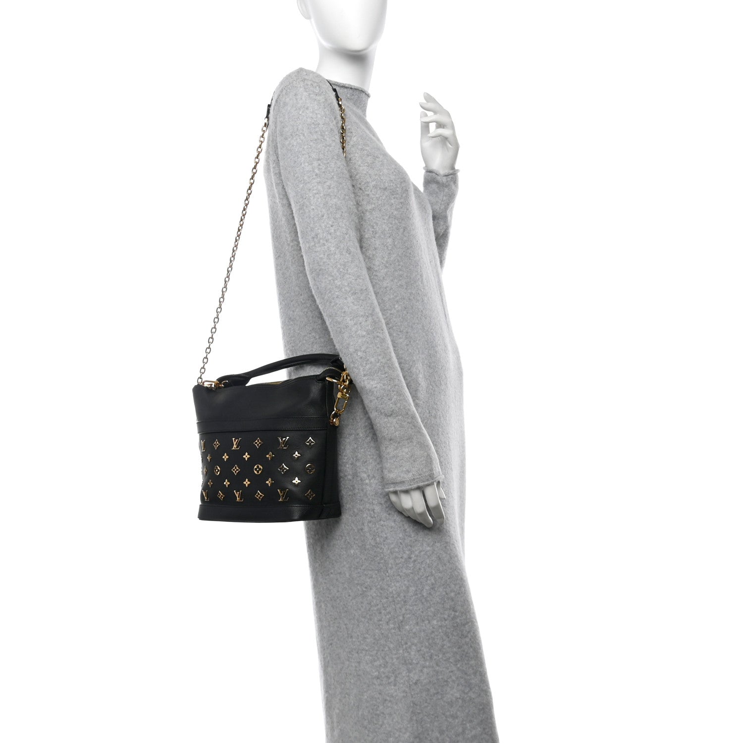 Louis Vuitton Calfskin Monogram Cruiser PM Black 2 of 12