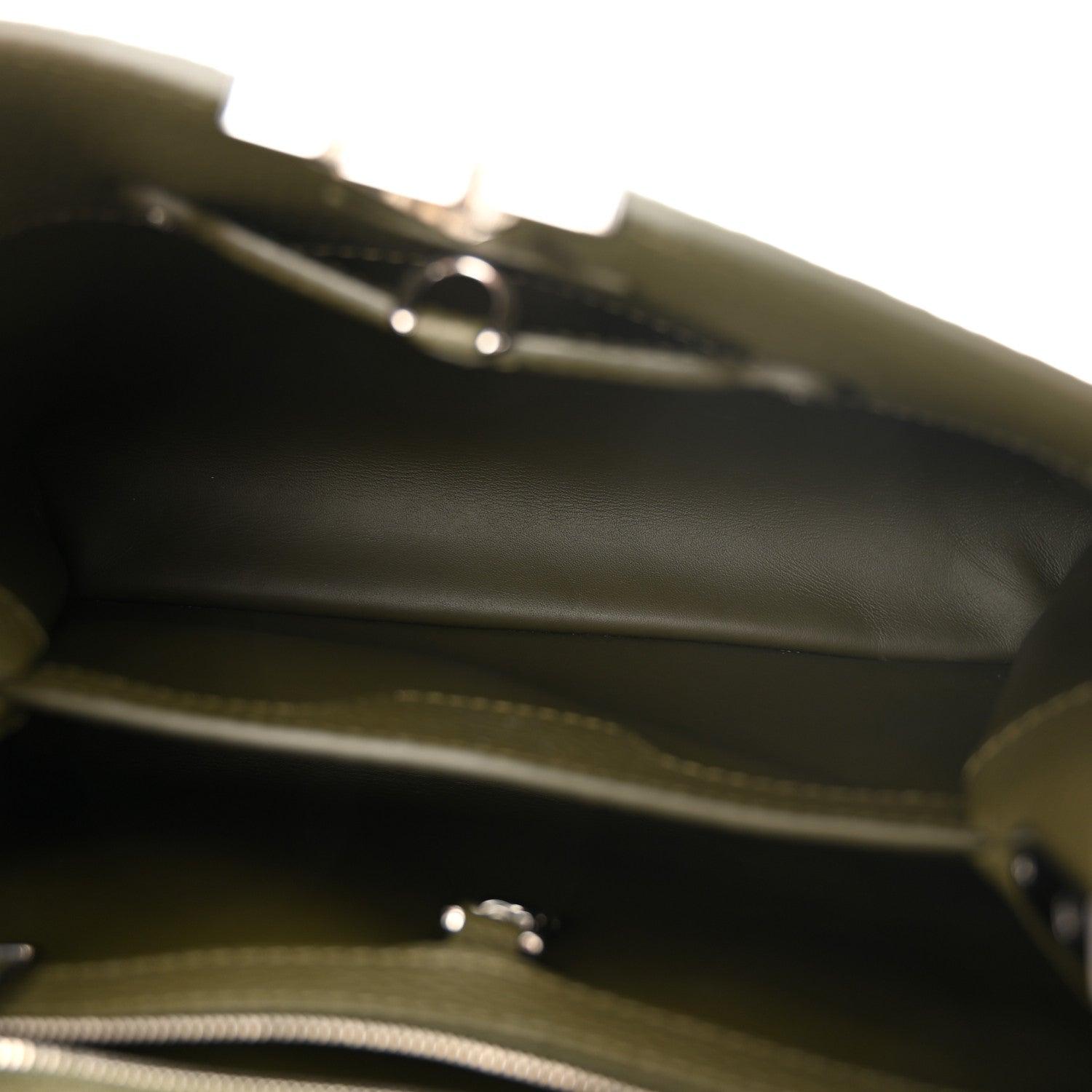 Louis Vuitton Taurillon Capucines BB Khaki 6 of 10