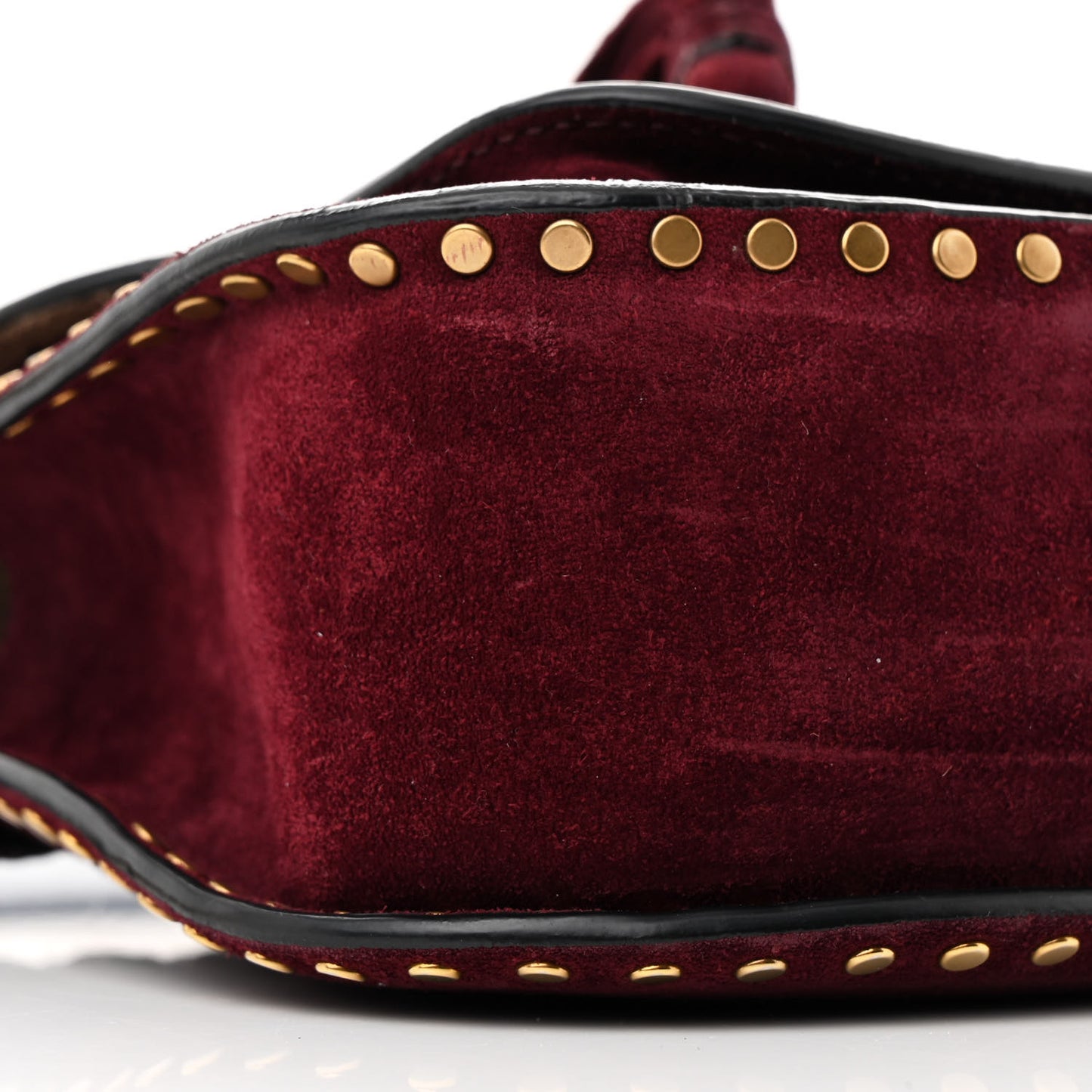 Suede Calfskin Braided Mini Hudson Shoulder Bag Sienna Red