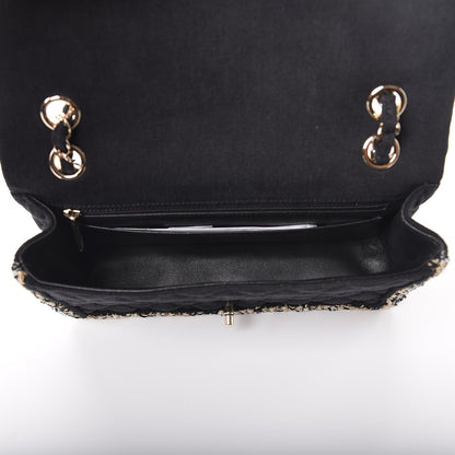 Chanel Denim Braided Medium Flap Bag Black 6 of 9