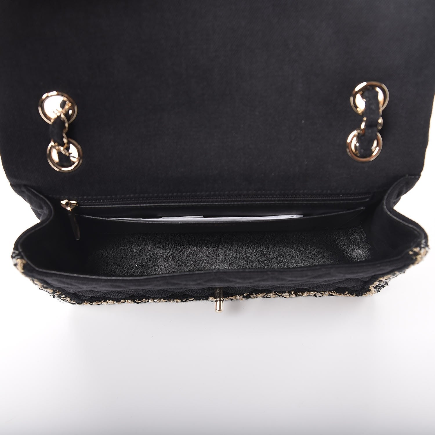 Chanel Denim Braided Medium Flap Bag Black 6 of 9
