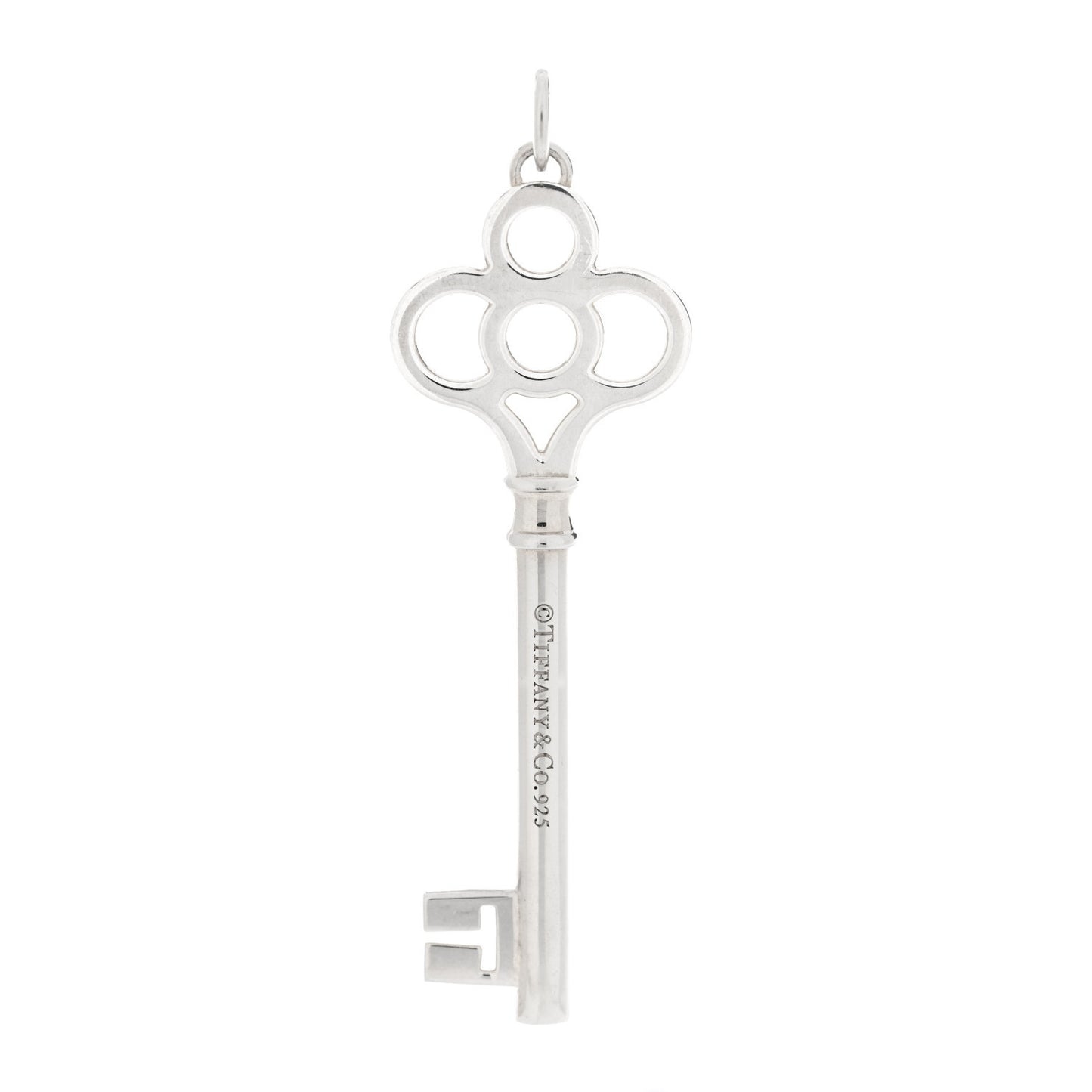 Sterling Silver Large Crown Key Pendant