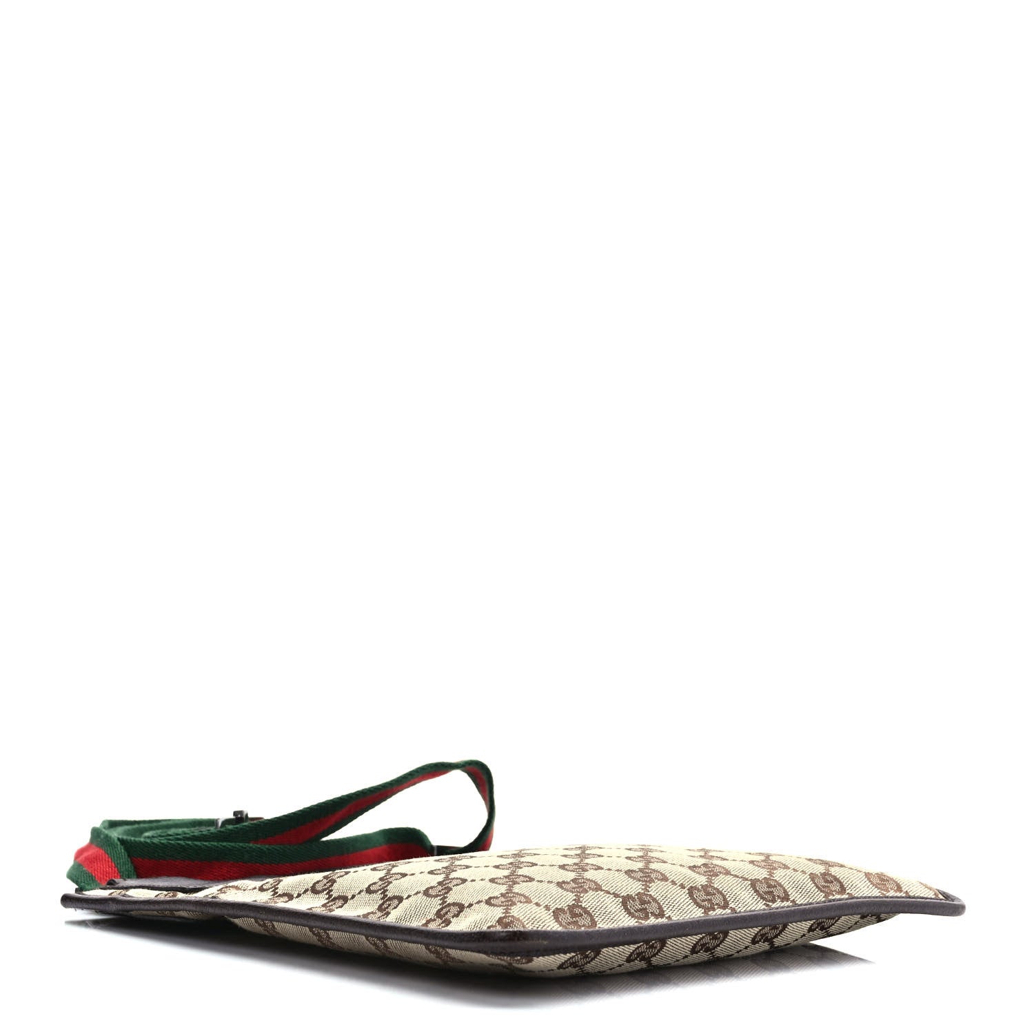 Gucci GG Monogram Web Messenger Crossbody Bag Dark Brown 3 of 8