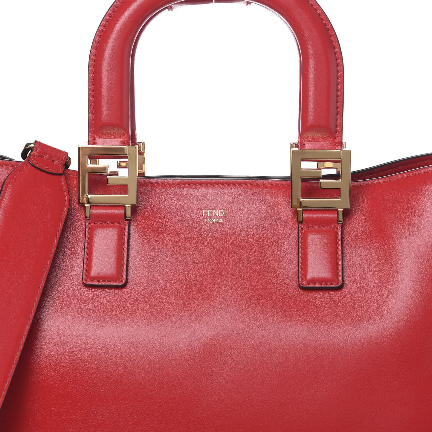 Vitello Glacier Medium FF Tote Rosso Cardinale