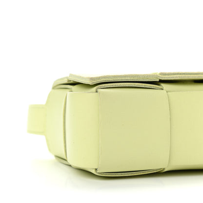 Bottega Veneta Lambskin Maxi Intrecciato Extra Mini Cassette Crossbody Bag Lemon Washed 8 of 9
