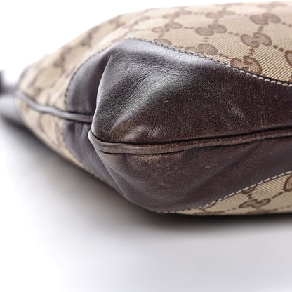 Gucci Monogram Web Jackie O Bouvier Hobo Dark Brown 12 of 15