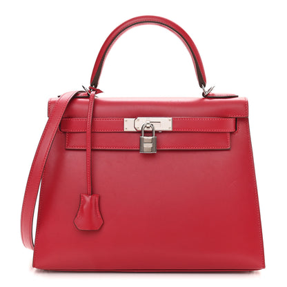 Hermes Tadelakt Kelly Sellier 28 Rouge Vif 1 of 11