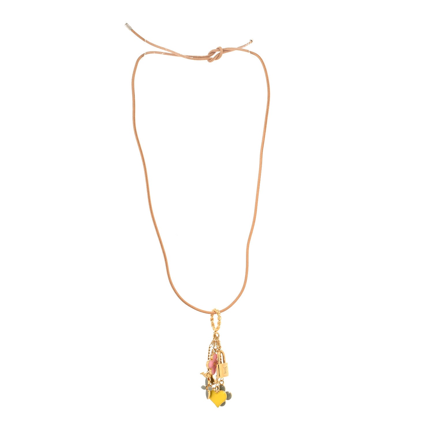 Louis Vuitton Metal Enamel Sweet Monogram Pendant Necklace Multicolor 3 of 3