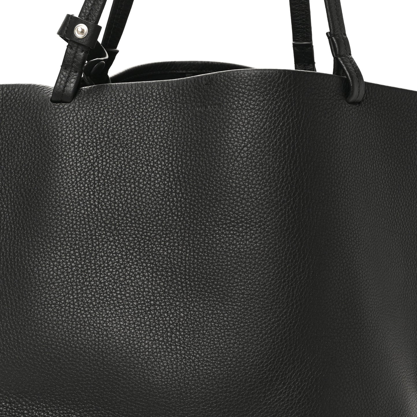 Grained Calfskin Park Tote Three Black