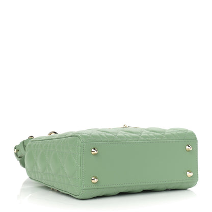 Christian Dior Lambskin Cannage Small My ABCDior Lady Dior Green 4 of 9