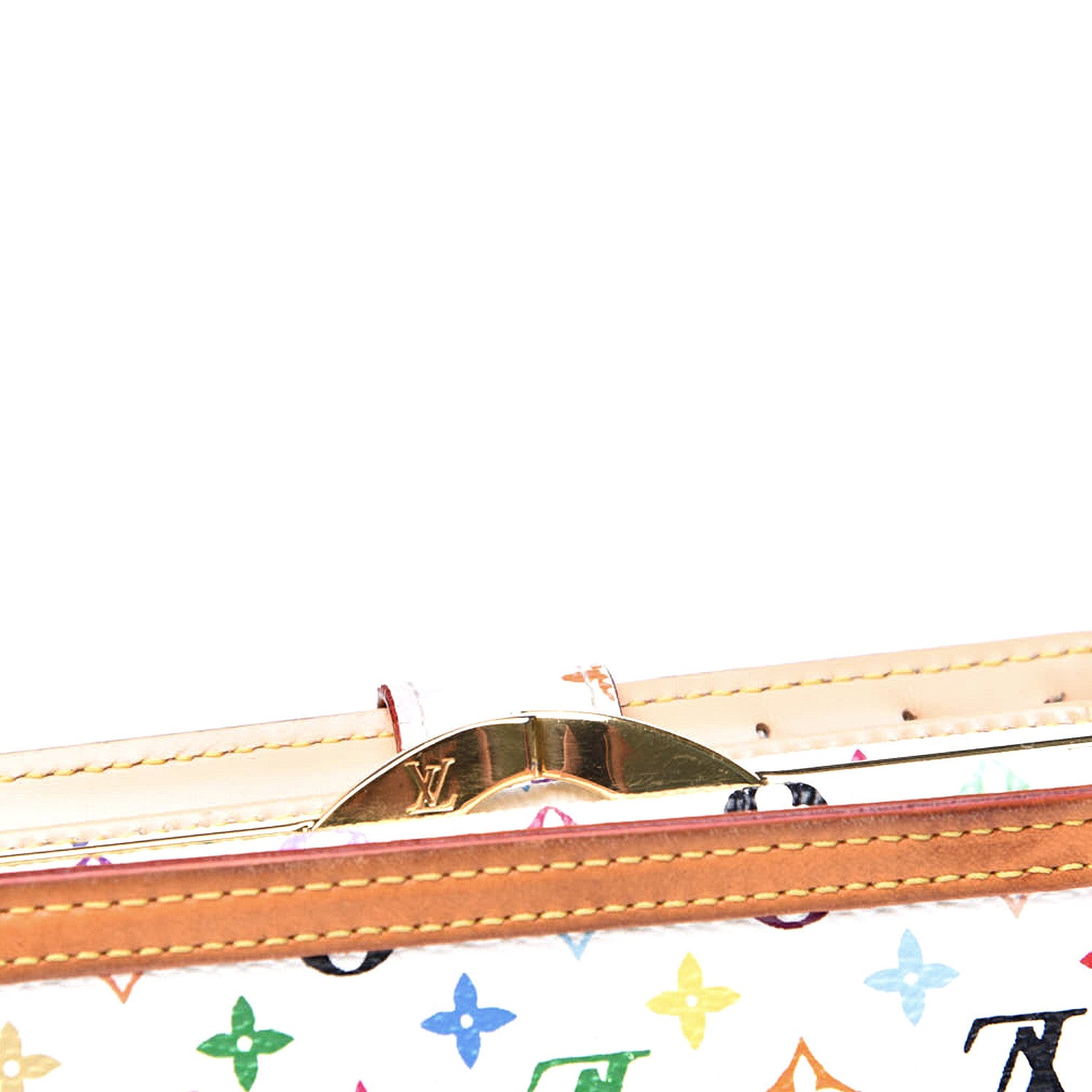 Louis Vuitton Monogram Multicolor French Purse Wallet White 13 of 14
