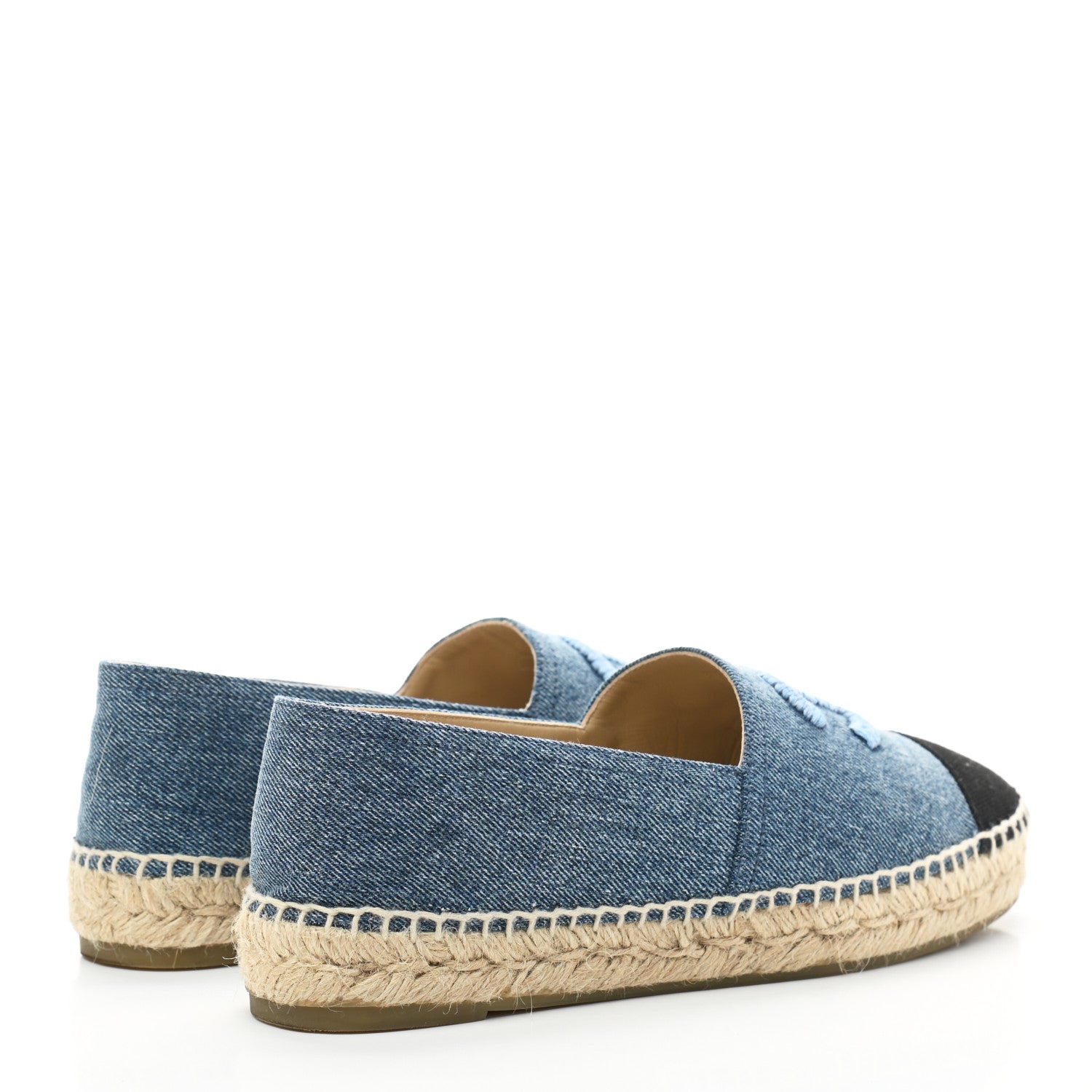 Chanel Denim CC Espadrilles 39 Blue Black 4 of 6