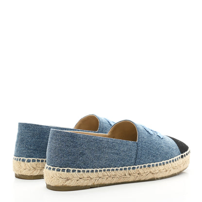 Chanel Denim CC Espadrilles 39 Blue Black 4 of 6