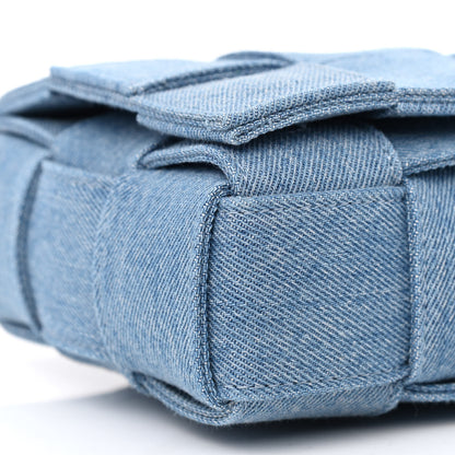 Bottega Veneta Denim Maxi Intrecciato Cassette Crossbody Bag Washed Indigo 8 of 9