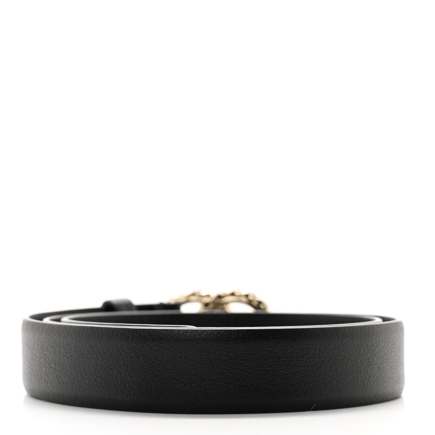 Calfskin Crystal Quilted CC Belt 80 32 Black