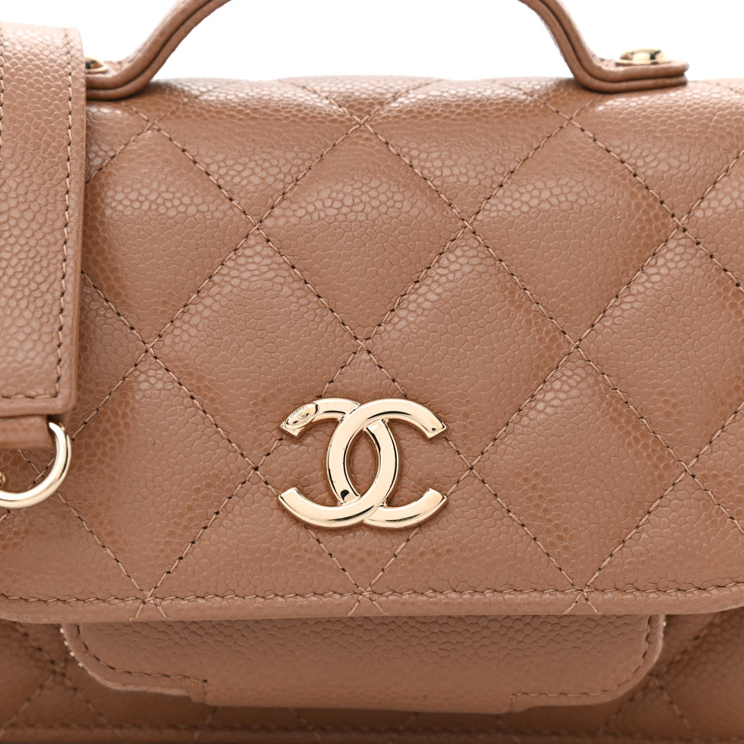 Chanel Caviar Quilted Business Affinity Clutch With Chain Flap Dark Beige 10 of 12