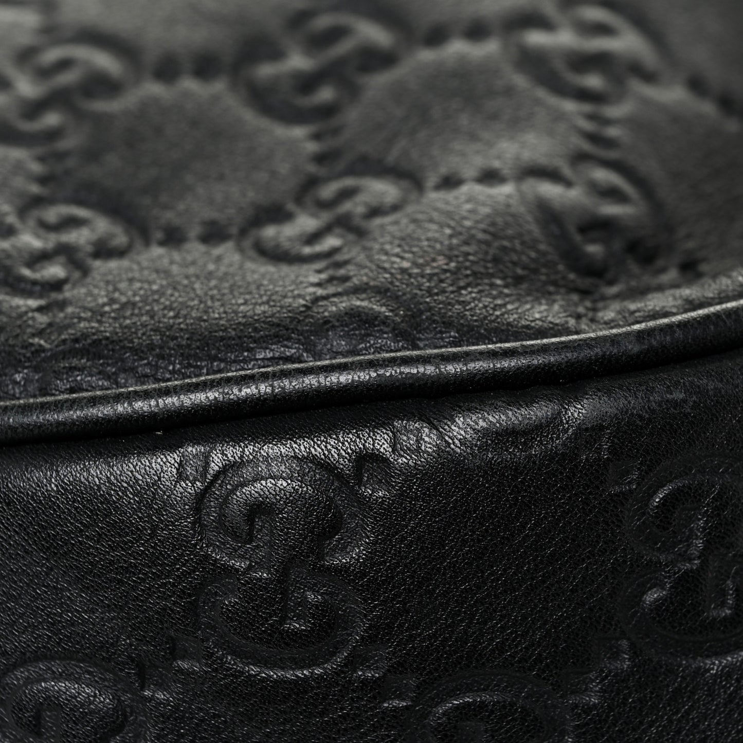 Guccissima Large GG Twins Hobo Black