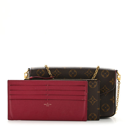 Louis Vuitton Monogram Pochette Felicie Chain Wallet Fuchsia 3 of 16