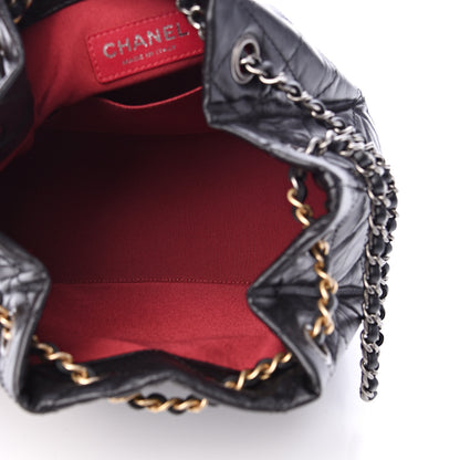Chanel Aged Calfskin Quilted Small Gabrielle Backpack Black 4 of 9
