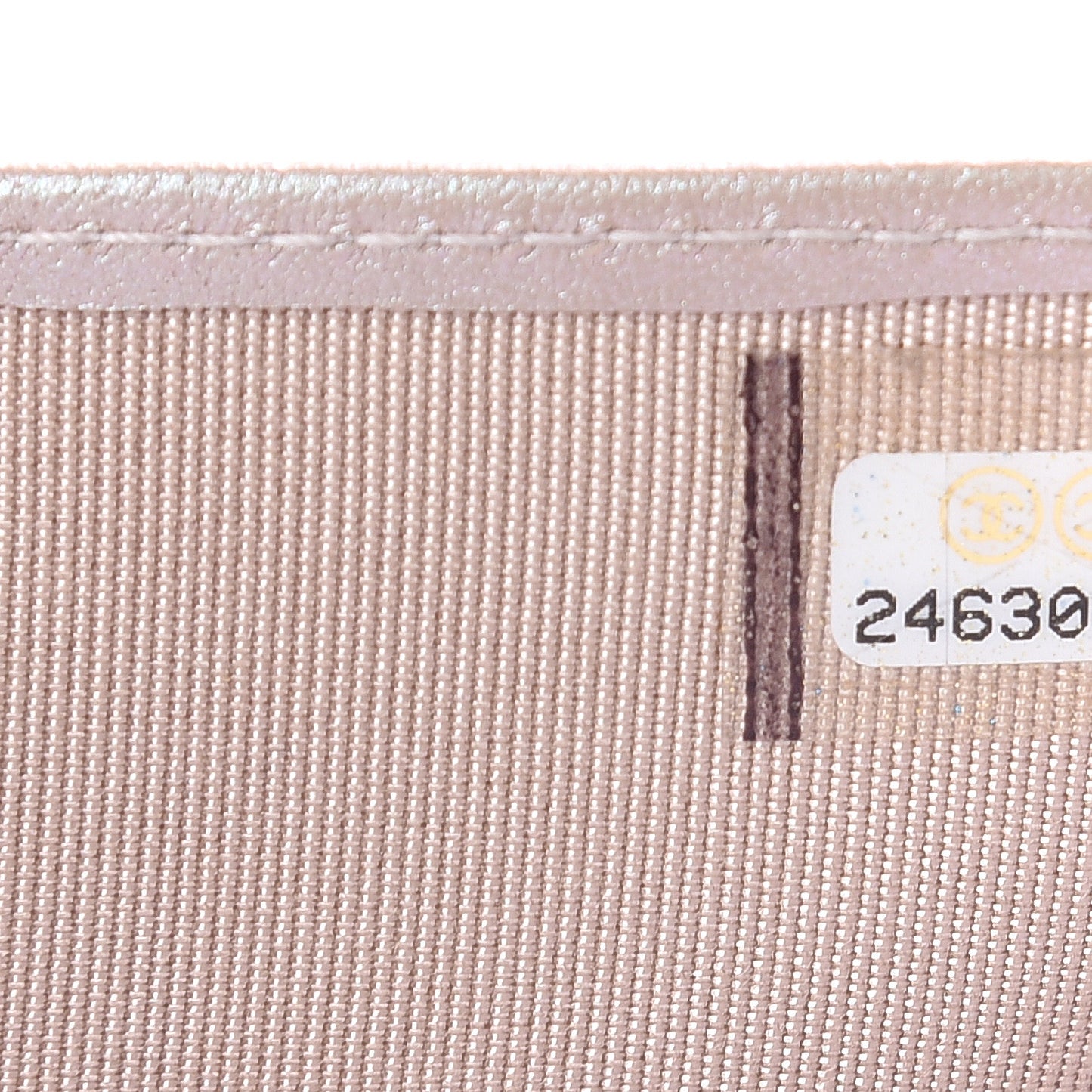 Metallic Caviar Chevron Quilted Compact Flap Wallet Light Gold