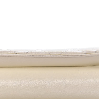 Chanel Sheepskin Quilted Beauty Lock Flap White 16 of 31