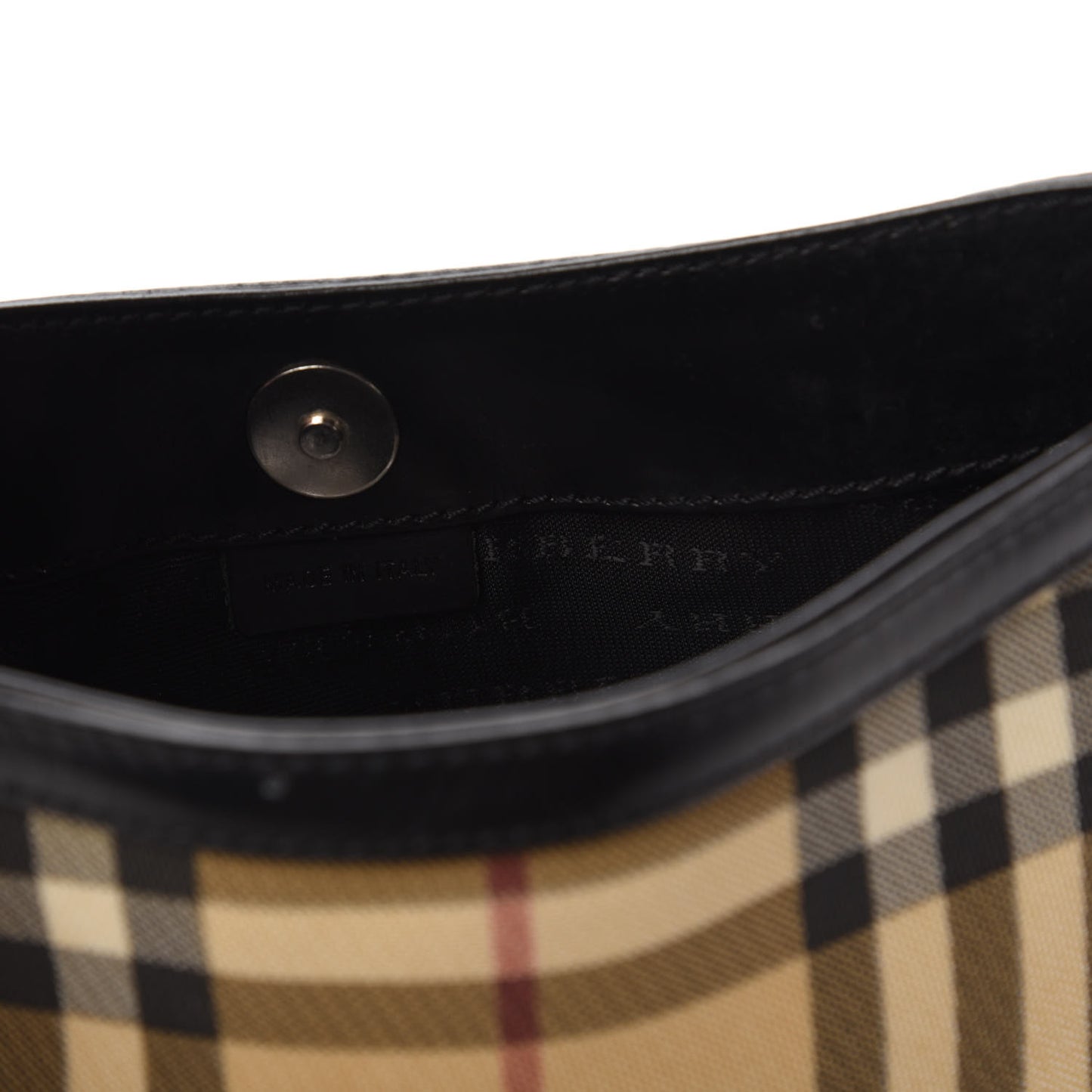 Patent House Check Shoulder Bag Black