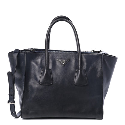 Prada Glace Calf Twin Pocket Tote Denim 1 of 4