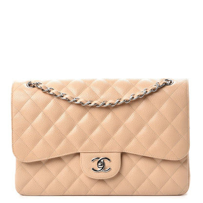 Chanel Caviar Quilted Jumbo Double Flap Beige Clair 1 of 9