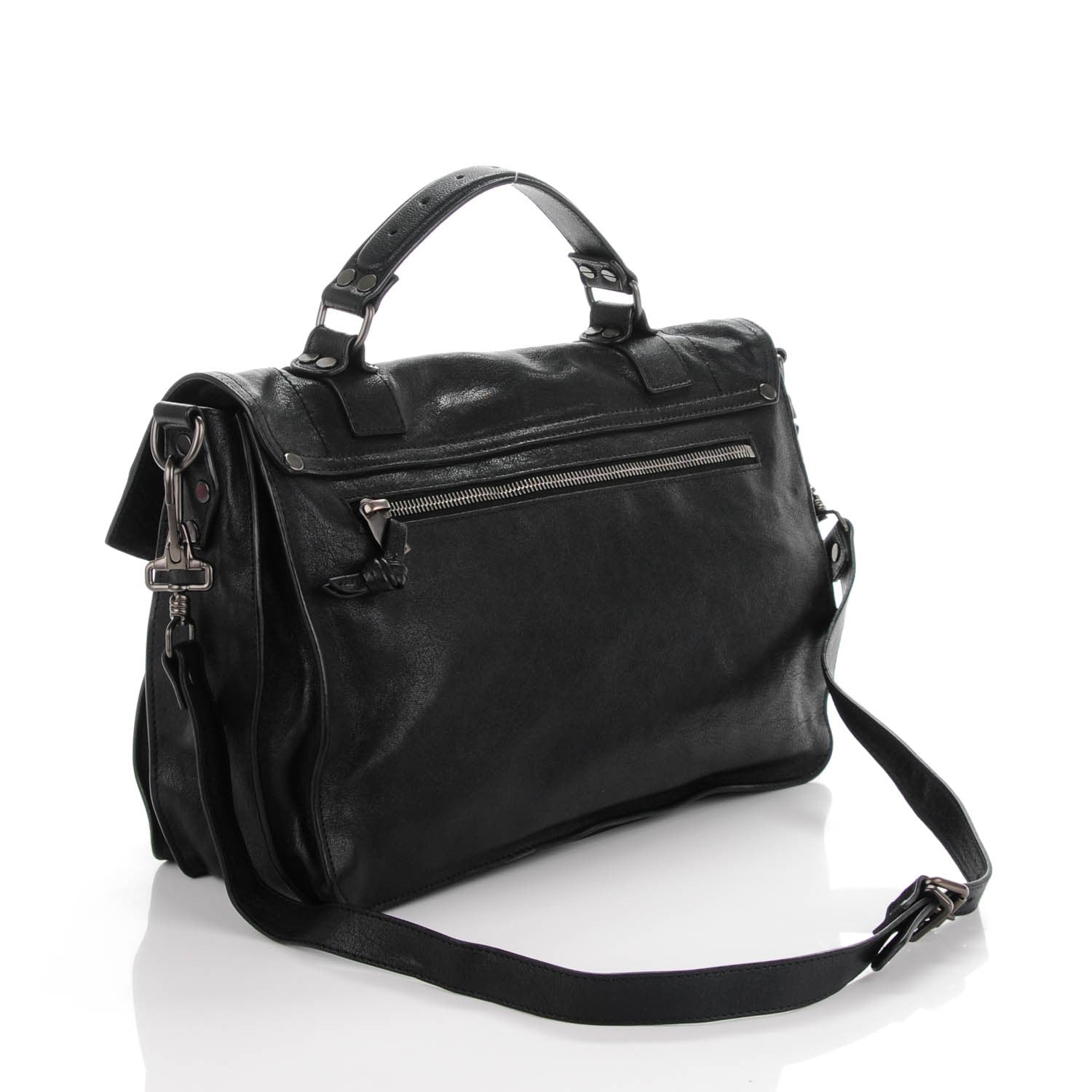 Proenza Schouler Lambskin Medium PS1 Satchel Black 3 of 7