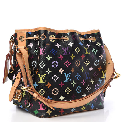Louis Vuitton Monogram Multicolor Petit Noe Black 3 of 13