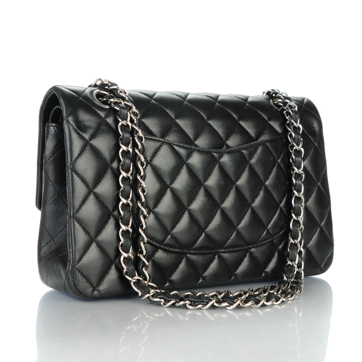 Chanel Lambskin Quilted Medium Double Flap Black 3 of 7
