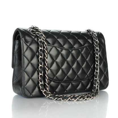 Chanel Lambskin Quilted Medium Double Flap Black 3 of 7