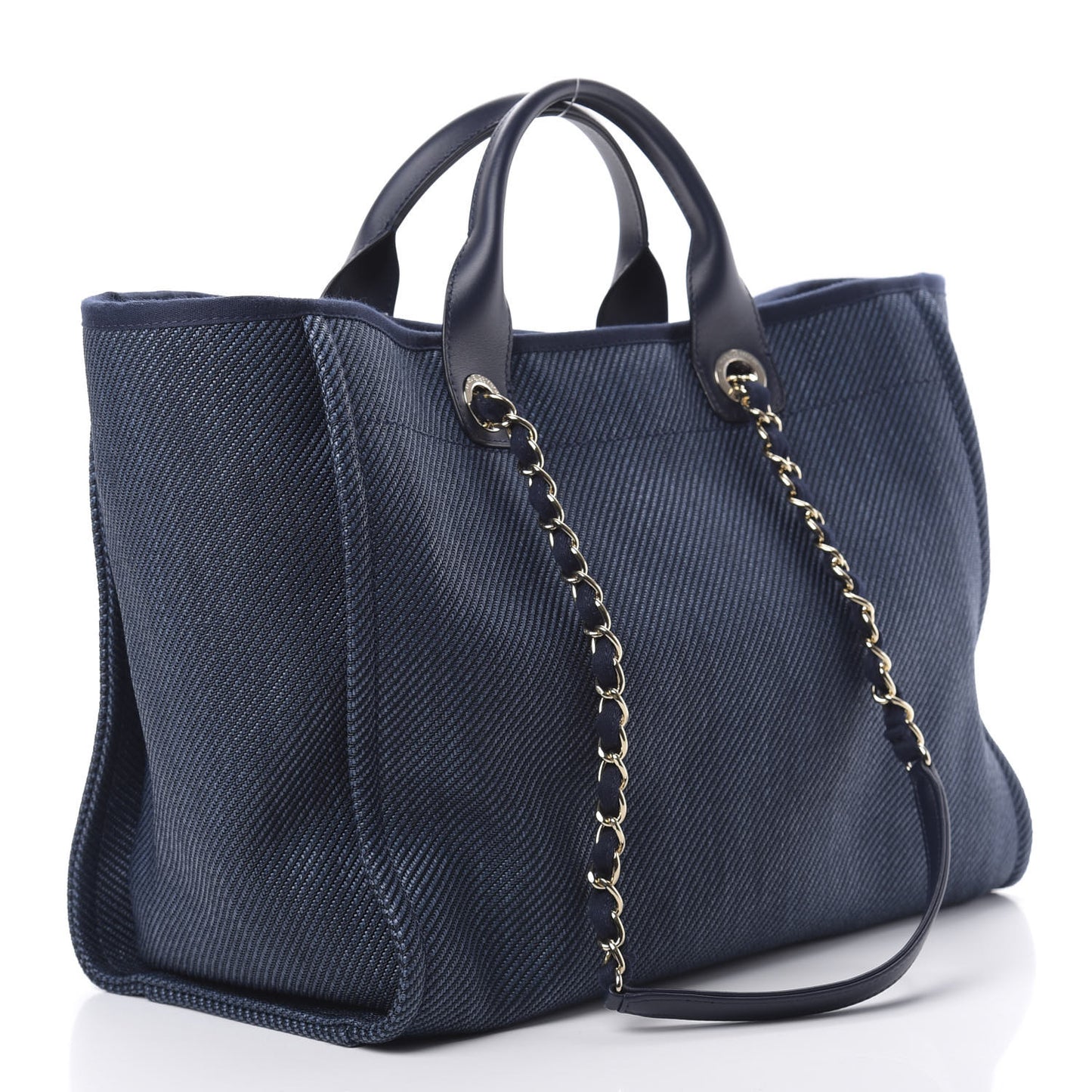 Denim Medium Deauville Tote Dark Blue