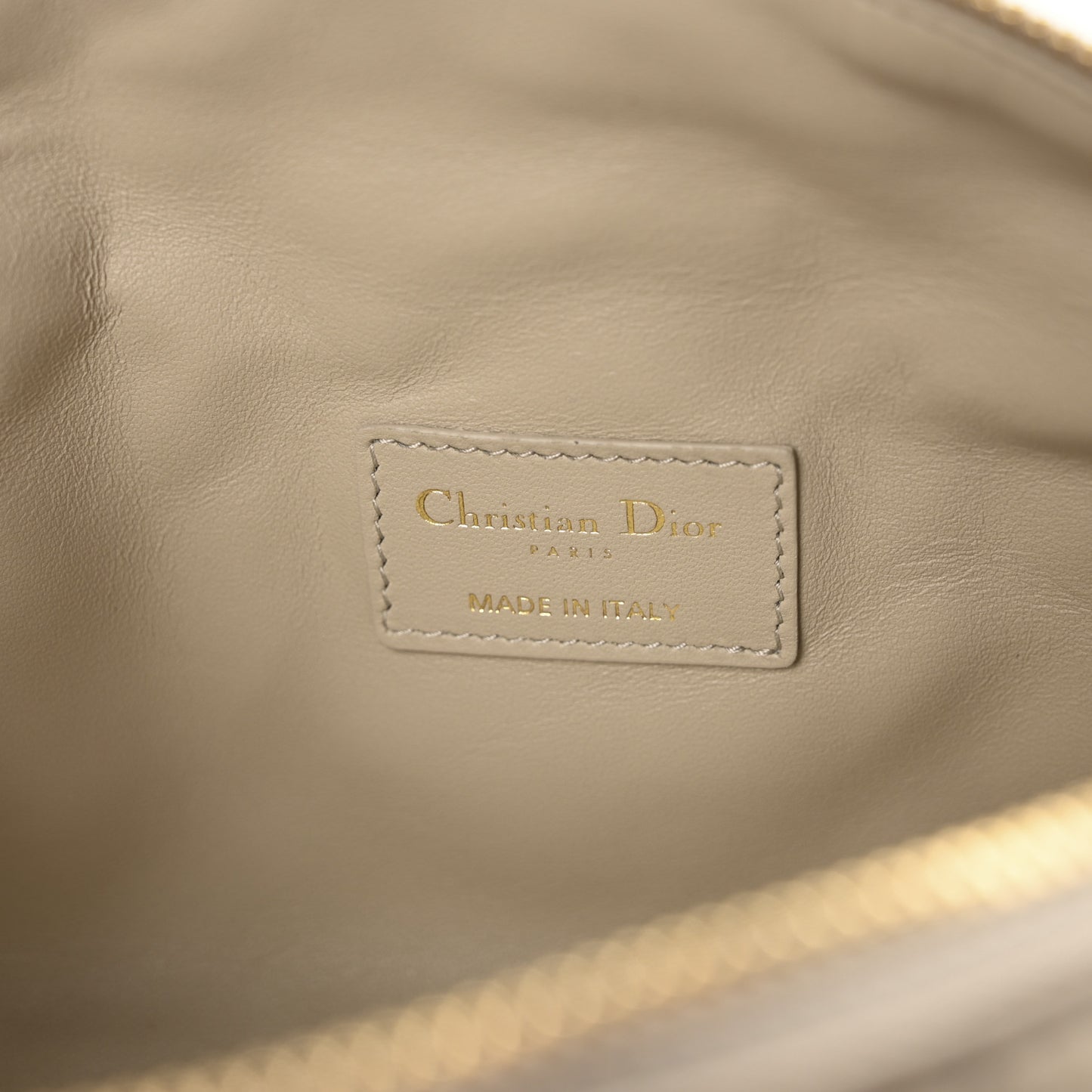 Calfskin Macrocannage Medium Diortravel Nomad Pouch Sand