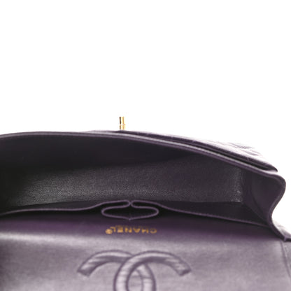Chanel Caviar Quilted Medium Double Flap Dark Purple 5 of 10