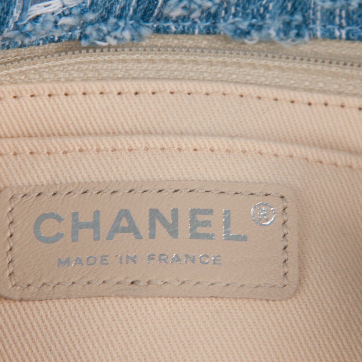 Woven Denim Medium Flap Multicolor