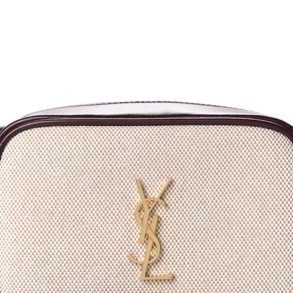 Saint Laurent Calfskin Canvas Monogram Lou Belt Bag Natural Dark Legion Red 10 of 10