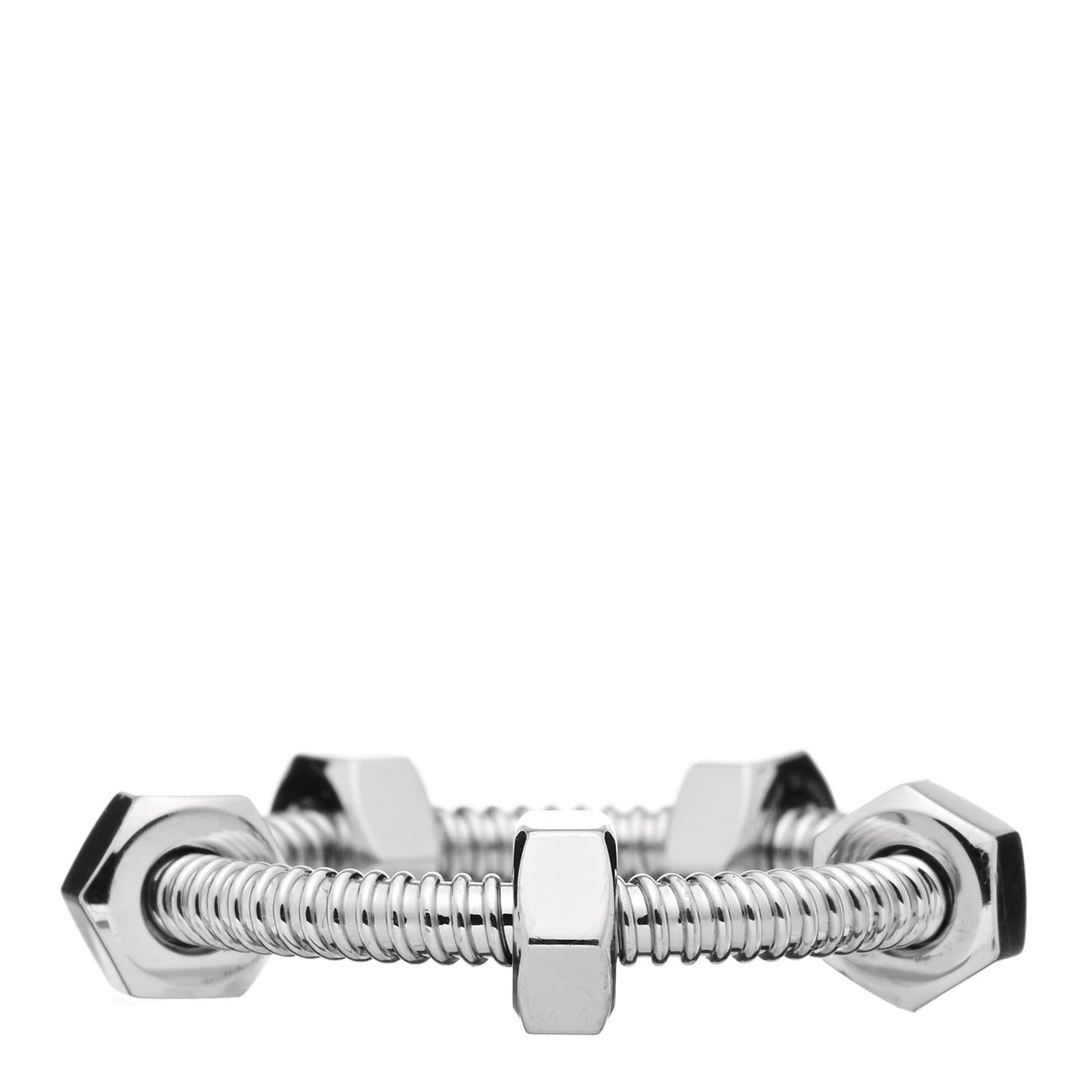 18K White Gold Ecrou De Cartier Ring 55 7.25