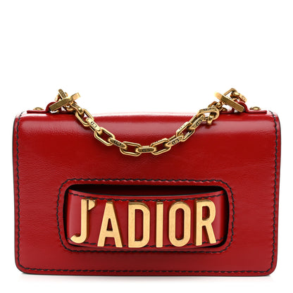 Christian Dior Calfskin Mini J'Adior Chain Flap Bag Spicy Red 1 of 11
