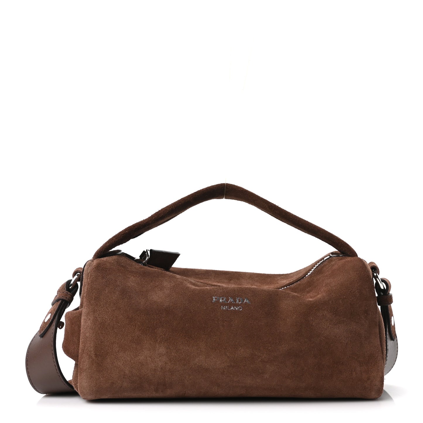 Scamosciato Top Handle Shoulder Bag Cacao