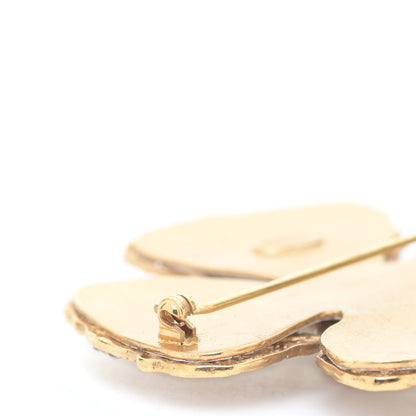 Chanel Crystal CC Cross Brooch Gold 3 of 4