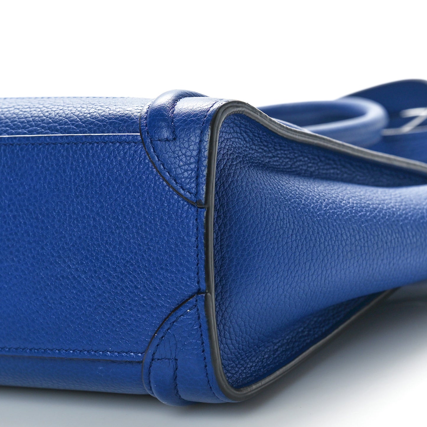 Drummed Calfskin Nano Luggage Indigo